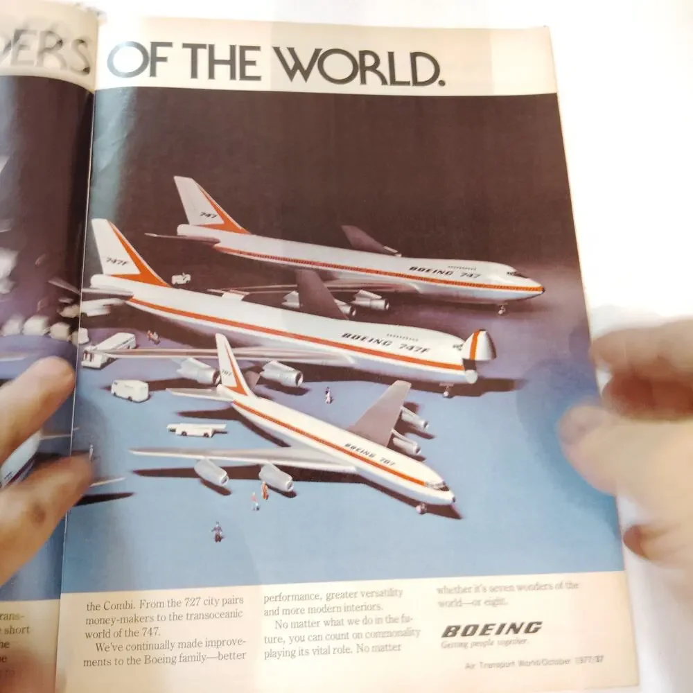 Vintage Air Transport World Magazine October 1977 United Airlines Cover Aviation